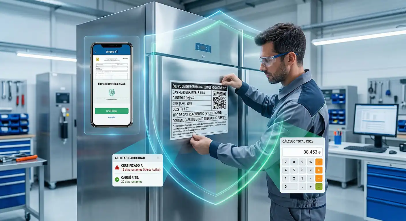 Certificación profesional de gases fluorados y digitalización
