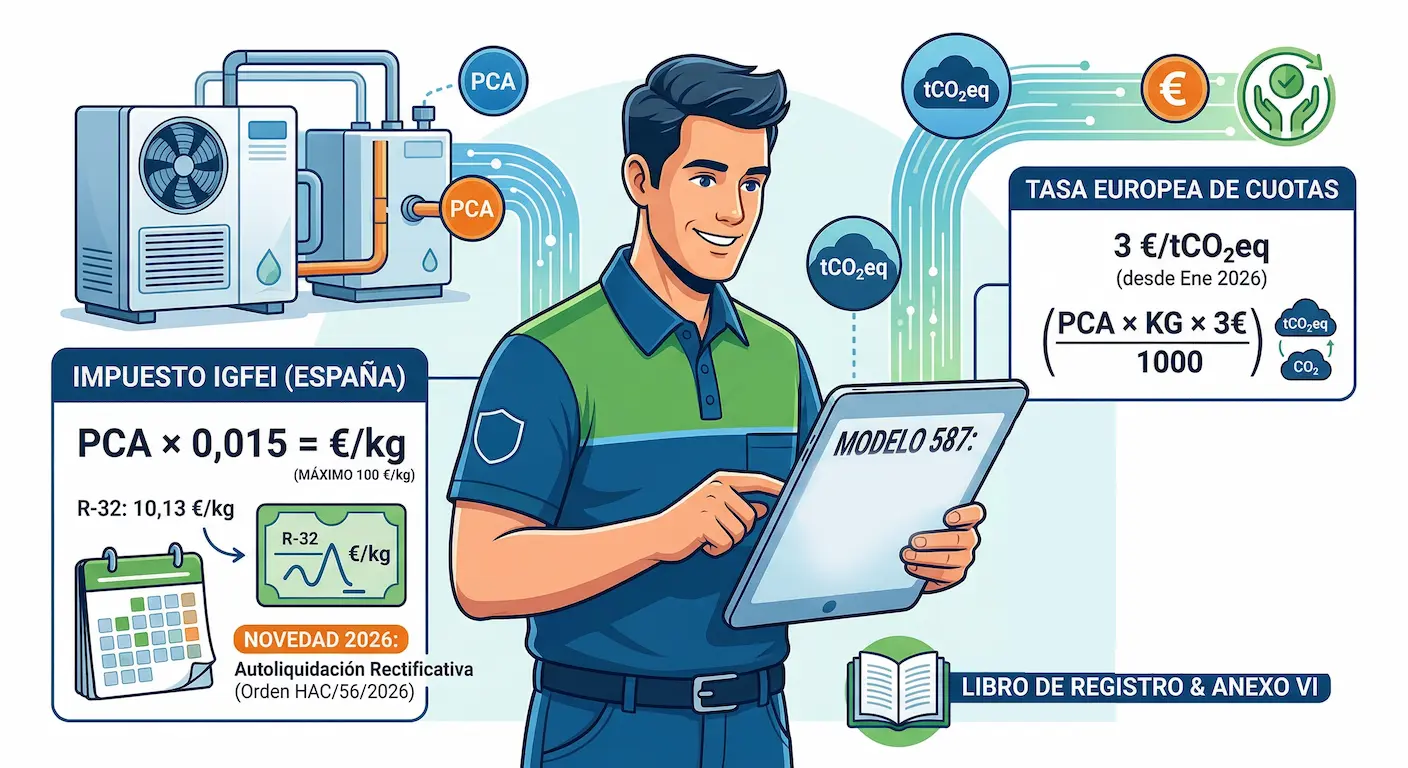 Modelo 587 de autoliquidación del impuesto sobre gases fluorados