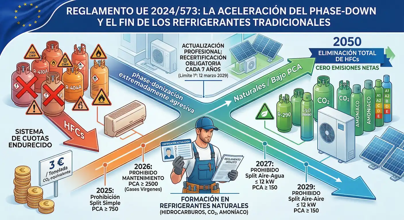 Normativa europea F-Gas III sobre gases fluorados